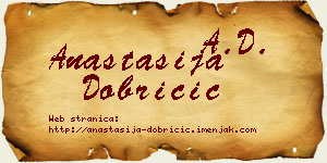 Anastasija Dobričić vizit kartica